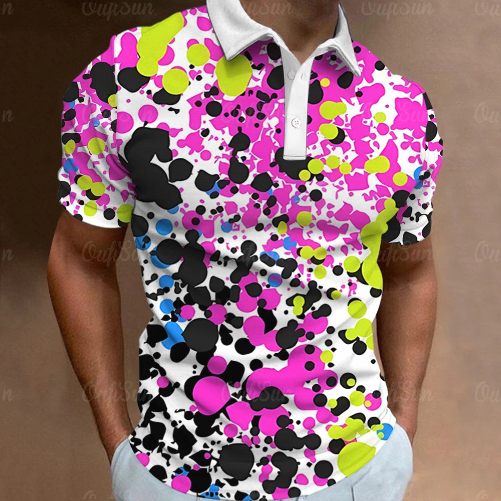 "Graphic Ace 3D Summer Sport Polos"